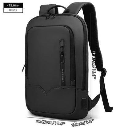 Slim Waterproof Laptop Backpack For Men With USB Port Business Travel Bag 5