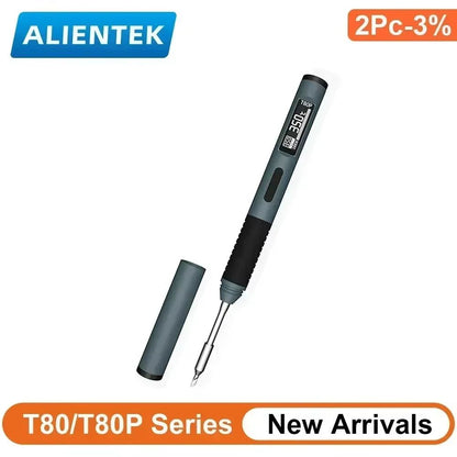 ALIENTEK T80 Smart Soldering Iron – 65W PD QC Adjustable Temperature Portable Electric Welding Tool