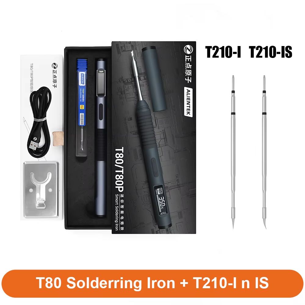 ALIENTEK T80 Smart Soldering Iron  65W PD QC Adjustable Temperature Portable Electric Welding Tool 9