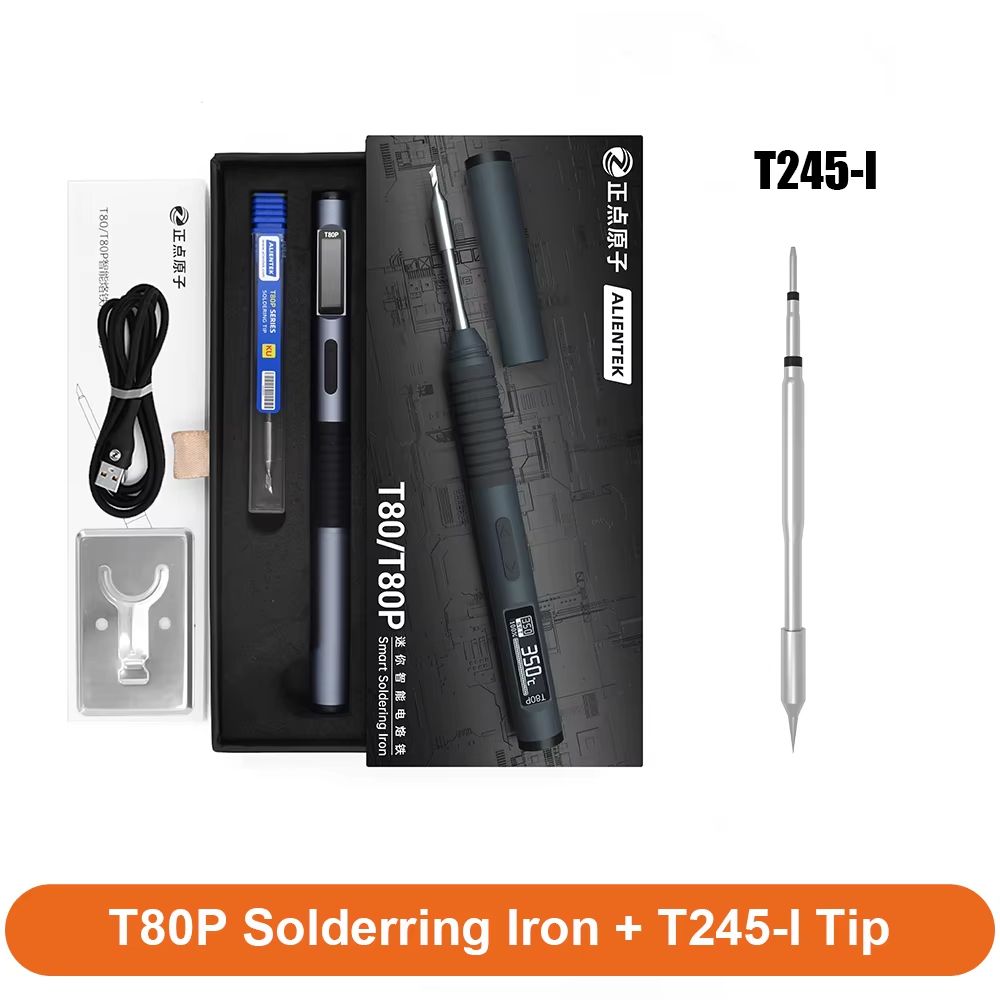 ALIENTEK T80 Smart Soldering Iron  65W PD QC Adjustable Temperature Portable Electric Welding Tool 11