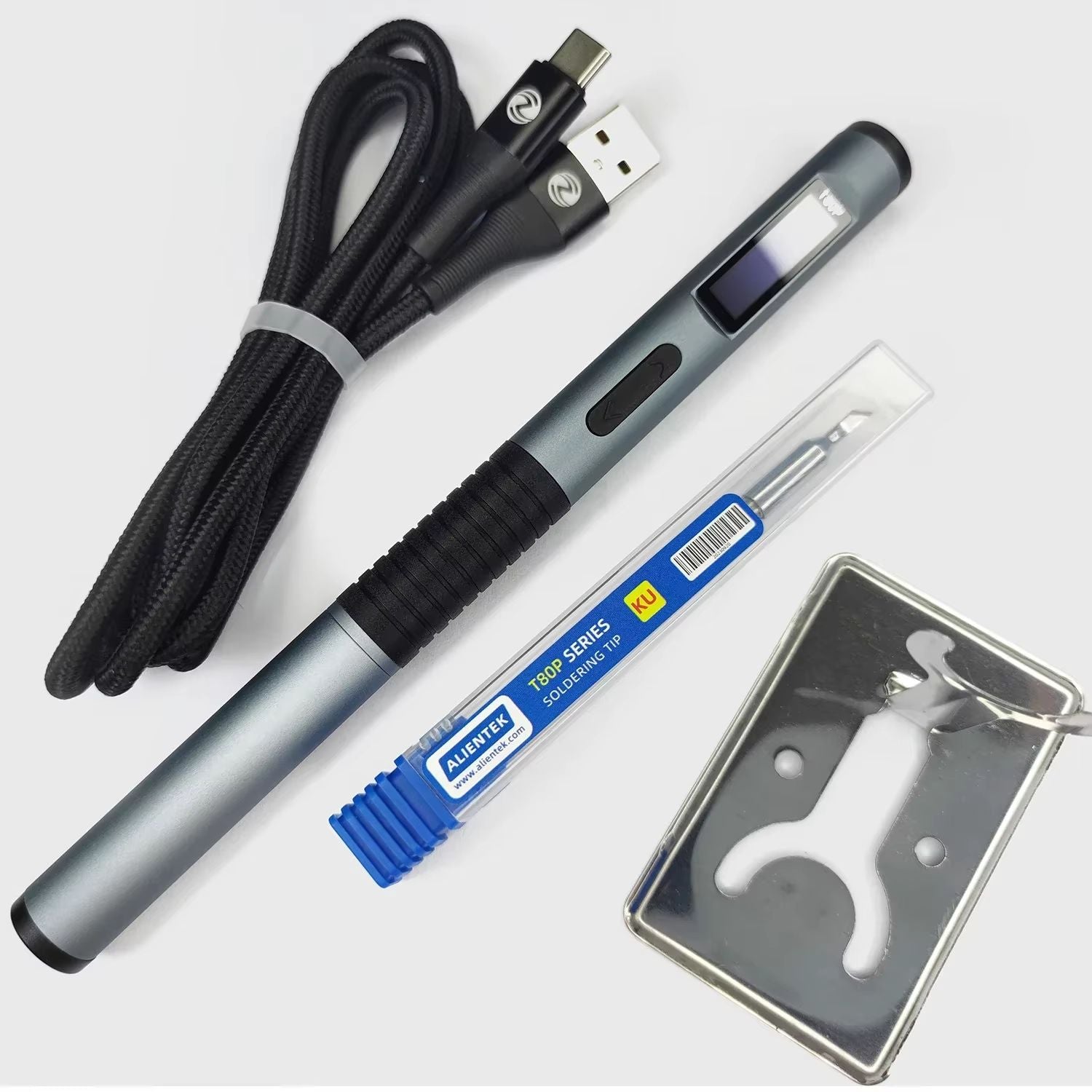 ALIENTEK T80 Smart Soldering Iron  65W PD QC Adjustable Temperature Portable Electric Welding Tool 5