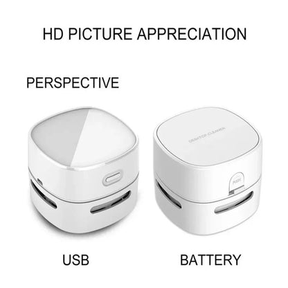 Handheld Desktop Vacuum Cleaner Mini Portable Table Sweeper For Dust And Keyboard Cleaning 4