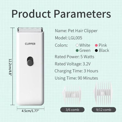 Electric Dog Hair Clipper  Professional Pet Hair Trimmer For Grooming And Shaving 5