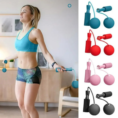 Cordless Skipping Rope with Heavy Ball, Fast Jump Rope for Men & Women, Portable Fitness Tool for Yoga, Boxing, Aerobic