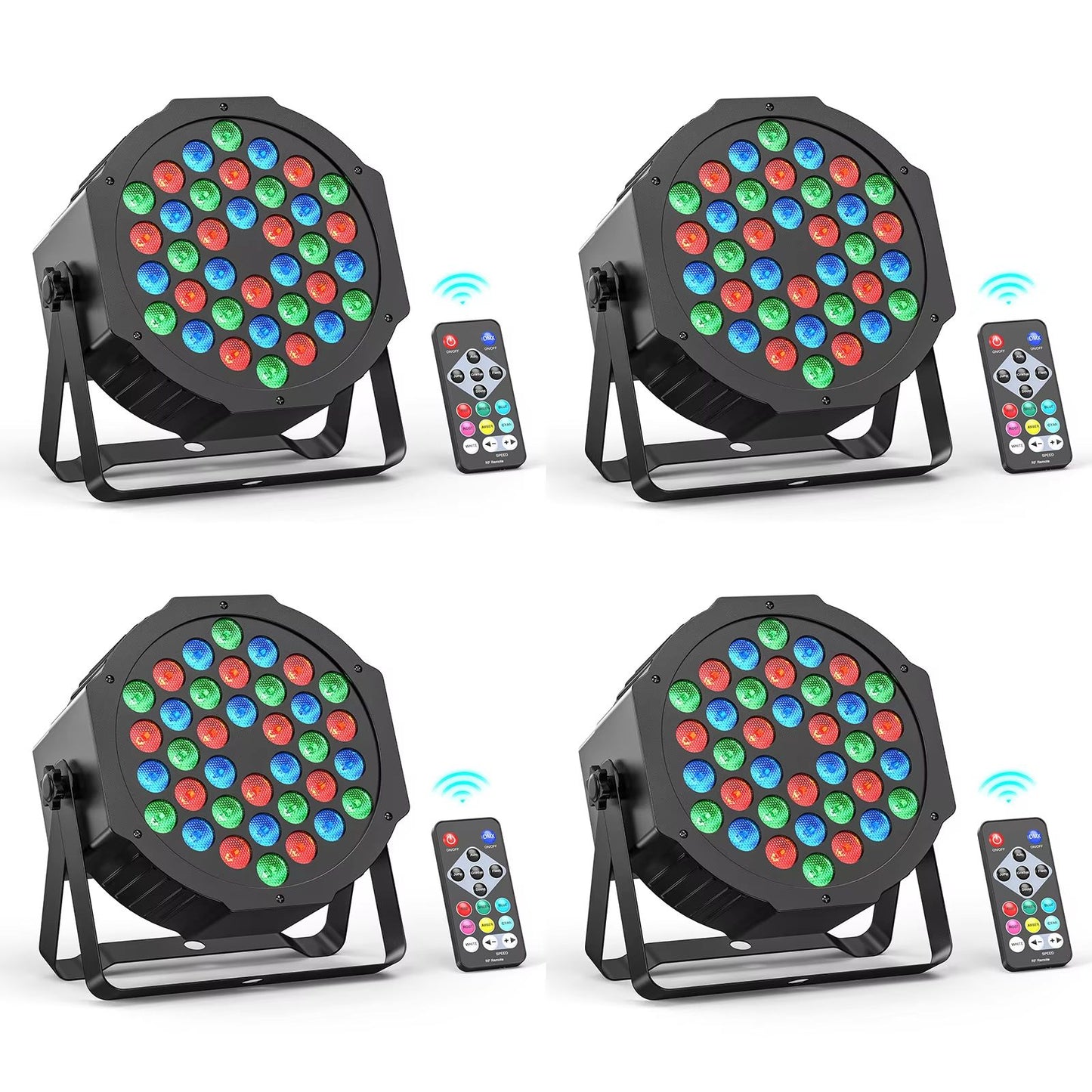 Somspot RGB Par Stage Lights  36 LED DMX  Remote Control Lighting For Parties Weddings  Live Events 6