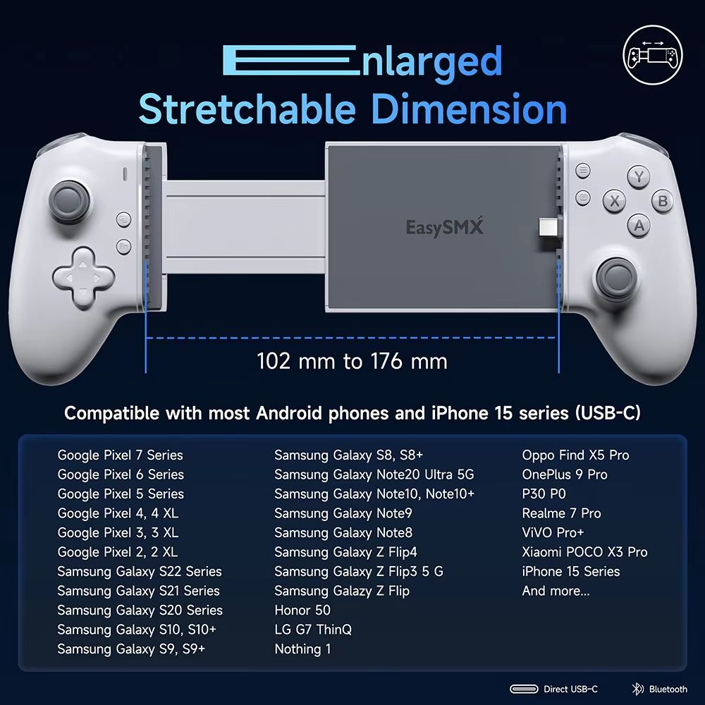 EasySMX M15 Mobile Game Controller  TypeC Hall Effect Mechanical Gamepad For Android IPhone 1516  C 4
