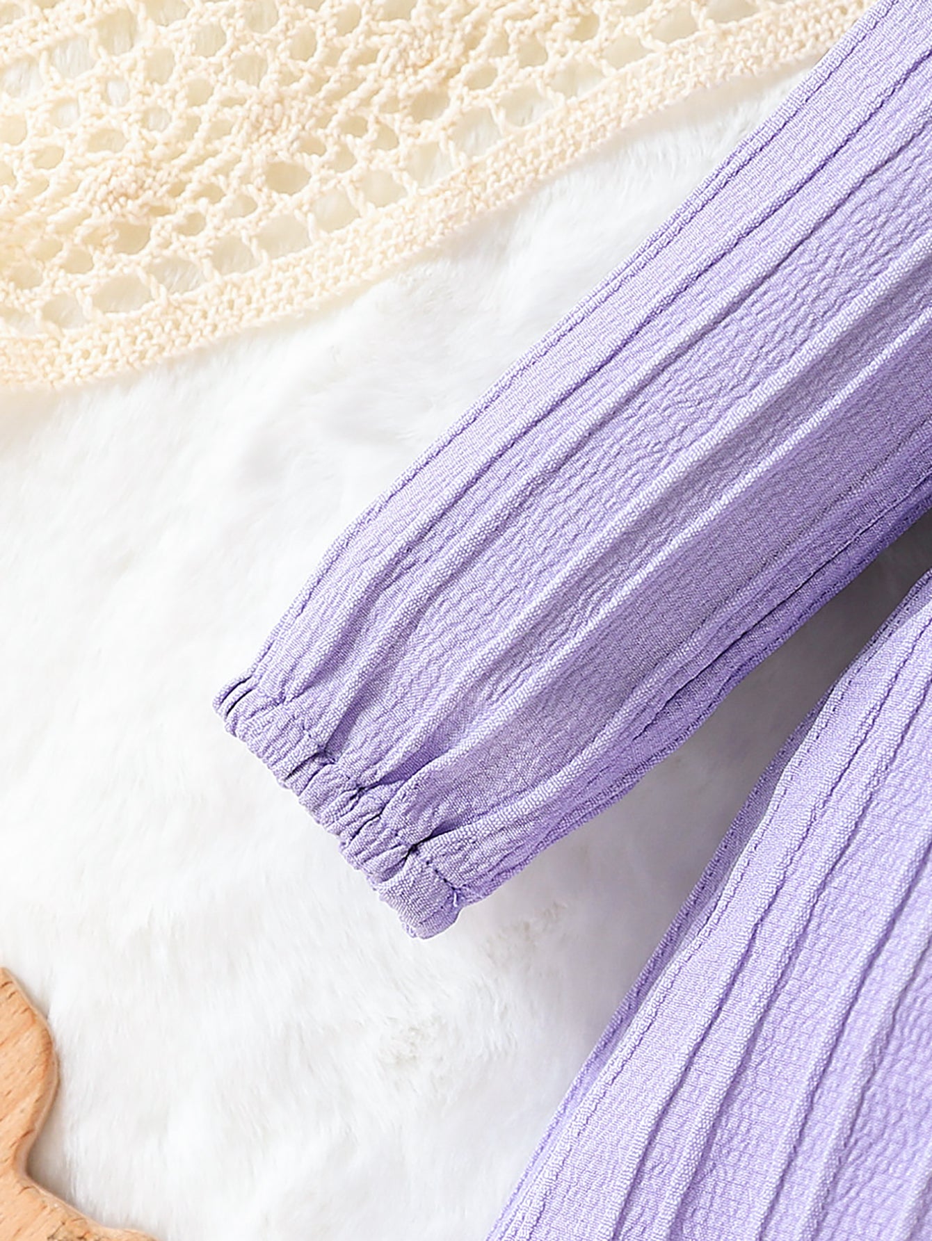 Autumn Baby Girl Long Sleeved Purple Ruffled Butterfly Dress 2Pcs Set With Headband Cute Female Bab 3