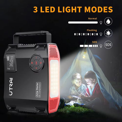 UTRAI 2000A Jump Starter With Air Compressor  4in1 Portable Car Booster Tire Inflator  Power Bank 3