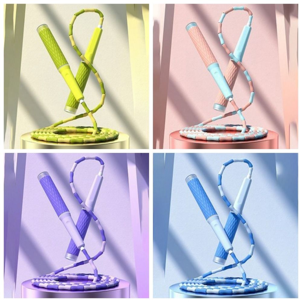 Durable Adjustable Soft Beaded Skipping Rope, Lightweight, Tangle-Free Training Jump Rope with Strong Flexibility