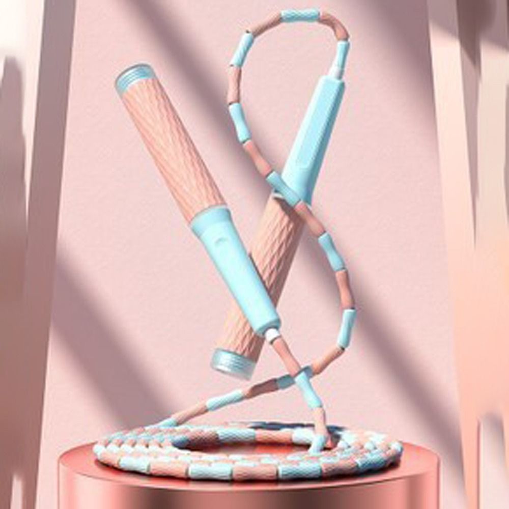 Durable Adjustable Soft Beaded Skipping Rope, Lightweight, Tangle-Free Training Jump Rope with Strong Flexibility