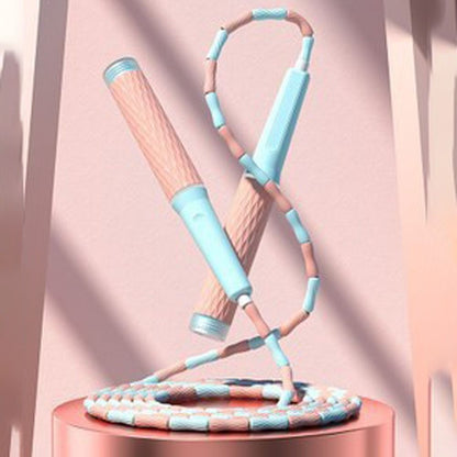 Durable Adjustable Soft Beaded Skipping Rope, Lightweight, Tangle-Free Training Jump Rope with Strong Flexibility
