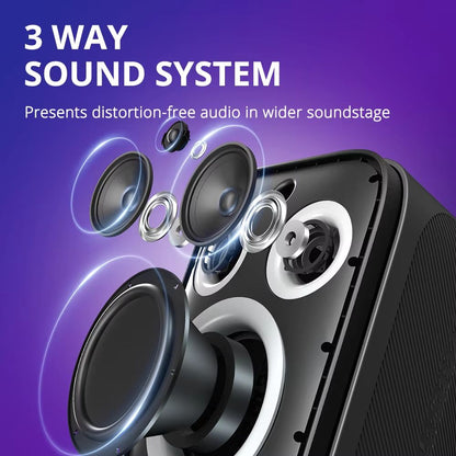Tronsmart Halo 200 Bluetooth Speaker  120W 3Way Sound System With Mic Guitar Input  App Control 1