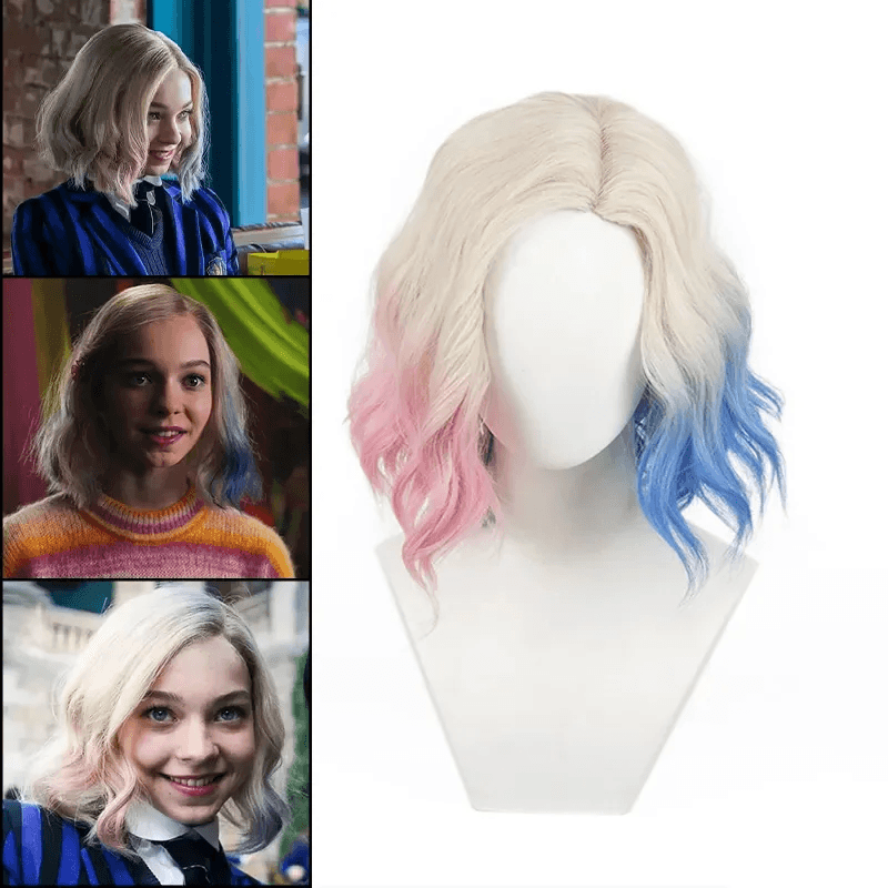 Wednesday Addams Enid Sinclair Cosplay Wig Wednesday Enid Sinclair Cosplay Wig Halloween Carnival Prop Wig for Women Girl
