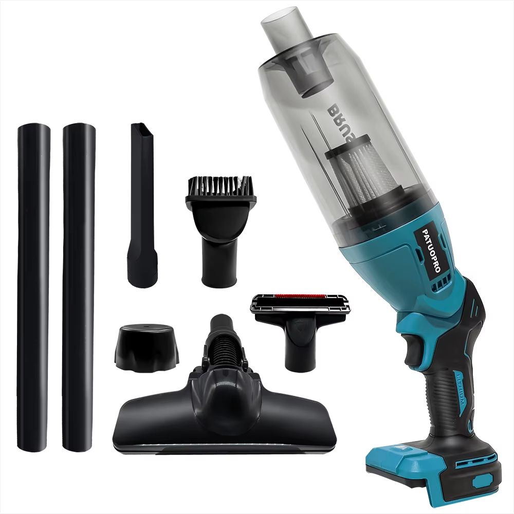 250W Brushless Cordless Vacuum Cleaner – 18V Rechargeable Dust Collector Compatible with Makita Batteries
