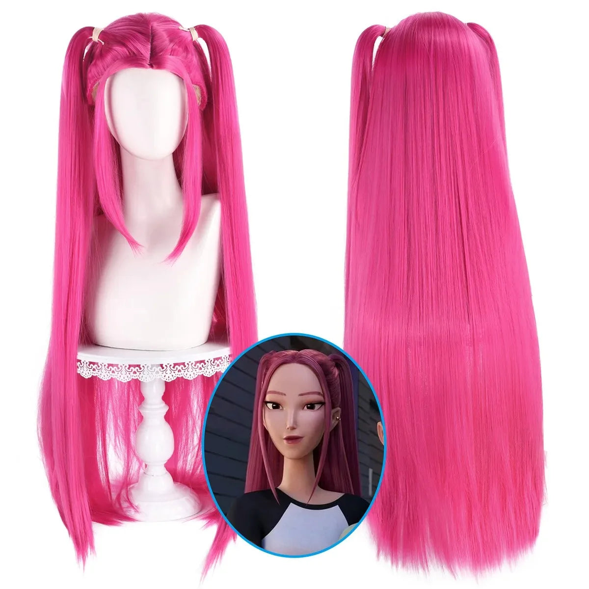 KPop Demon Hunters Cosplay Wigs Rumi Mira Zoey Character Wigs For Halloween AnimeCon  Costume Dress