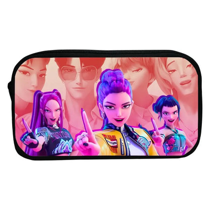 Demon Hunters KPop School Pencil Case Large Retro Zipper Pouch For Boys  Girls To Organize Pens Mar 2