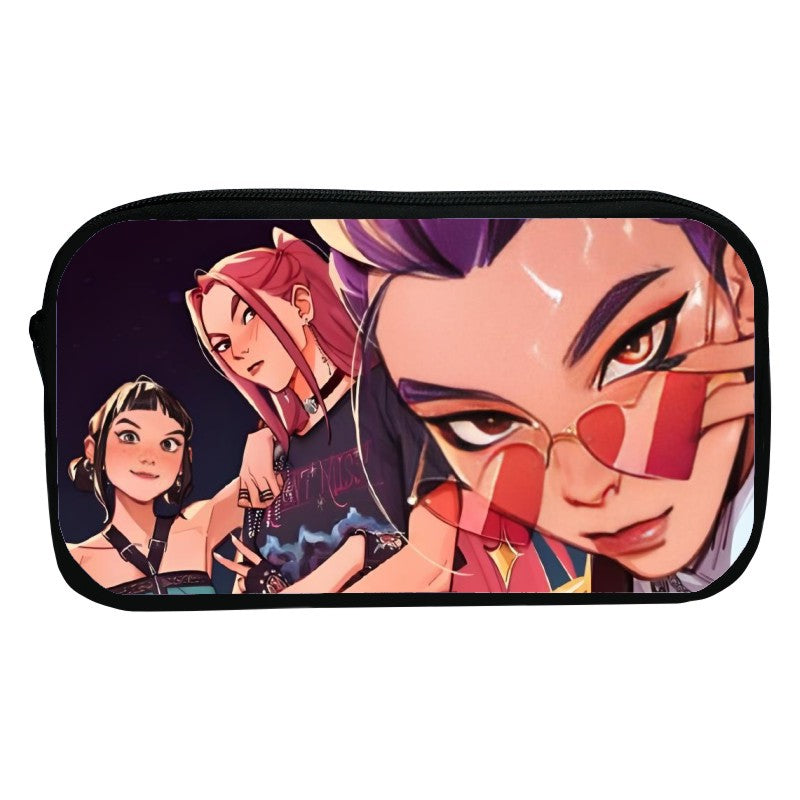 Demon Hunters KPop School Pencil Case Large Retro Zipper Pouch For Boys  Girls To Organize Pens Mar 3