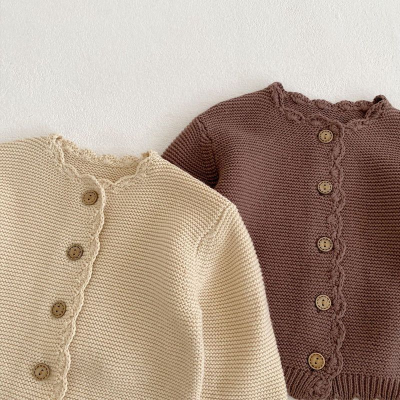 Baby Sweater Spring New Baby Clothing Children Round Neck Handmade Hooked Edge Knitted Sweater for 0-3 Year Girls Boys