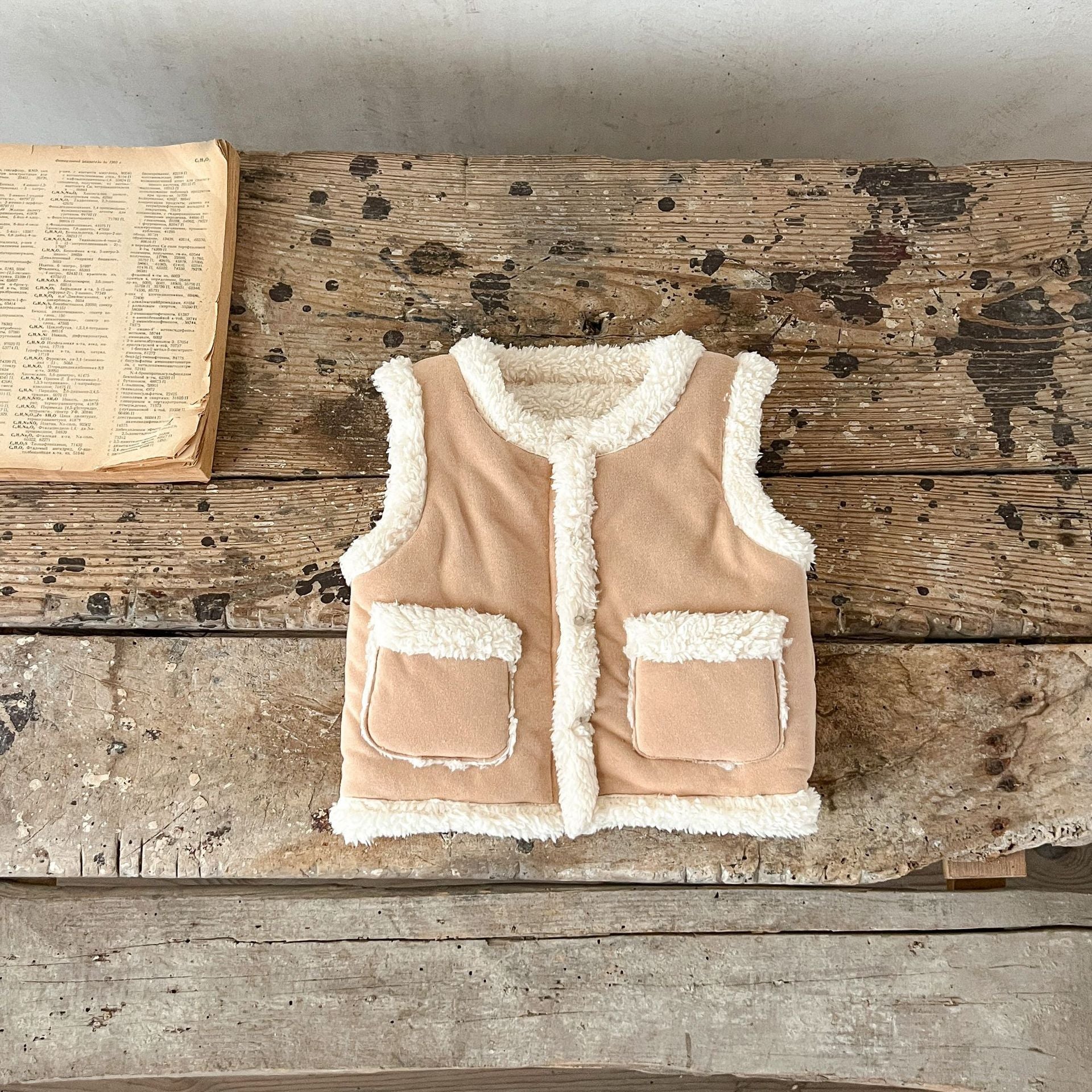 Baby Girl Autumn Winter Vest Warm Cotton Padded Thicken Sleeveless Coat Versatile Plus Velvet Infant Waistcoats