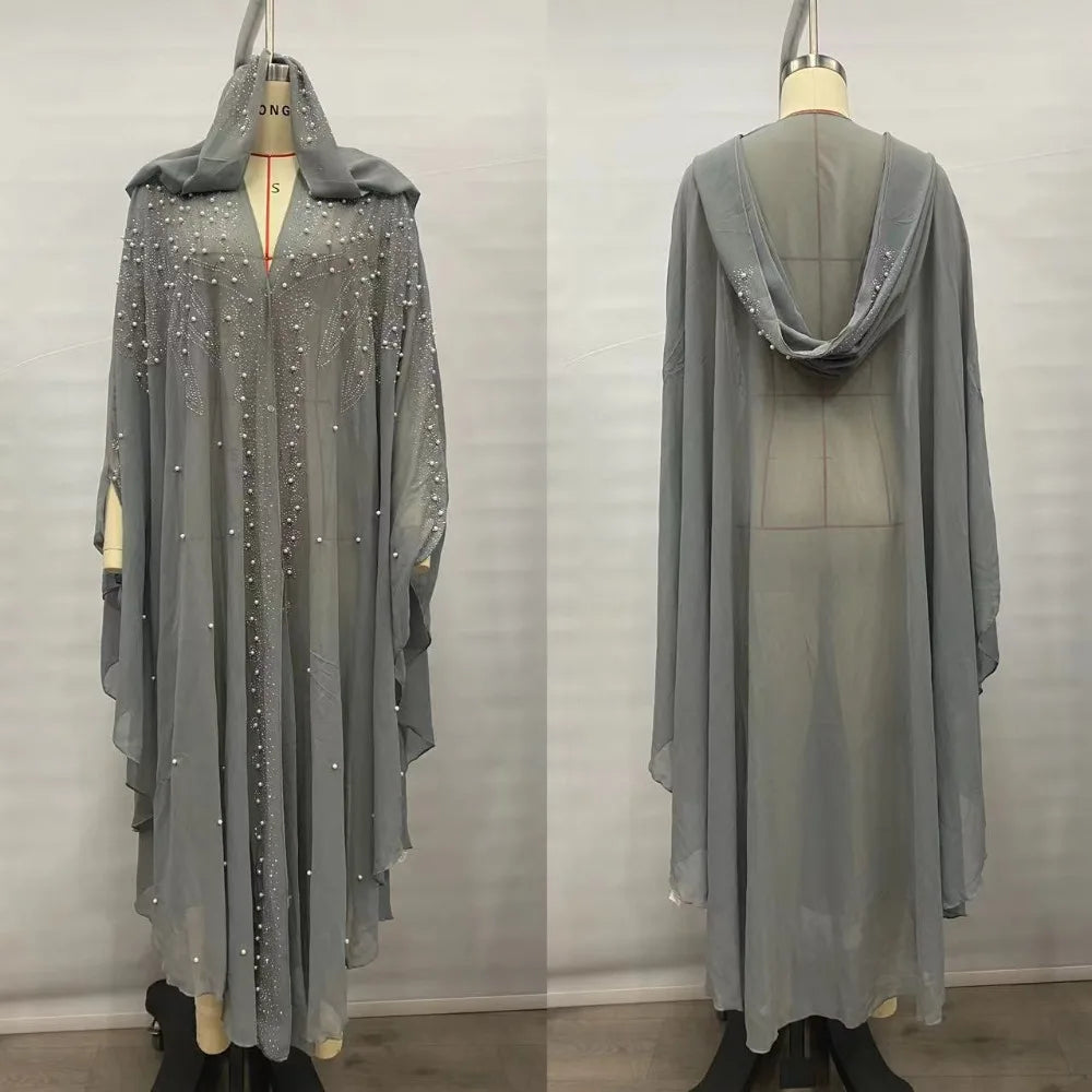 Vintage Thin Hooded Cloak Women Clothing Cape Dress Fashion Ponchos Coats  Jackets With Bling Diamo 5