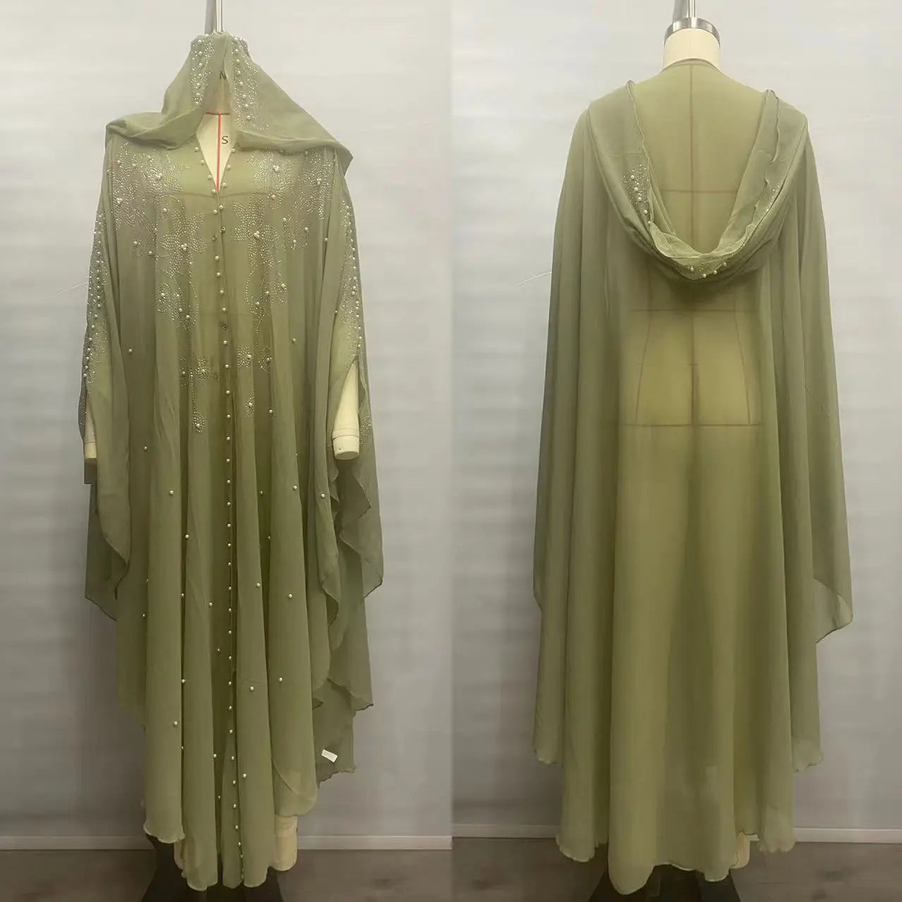 Vintage Thin Hooded Cloak Women Clothing Cape Dress Fashion Ponchos Coats  Jackets With Bling Diamo 10