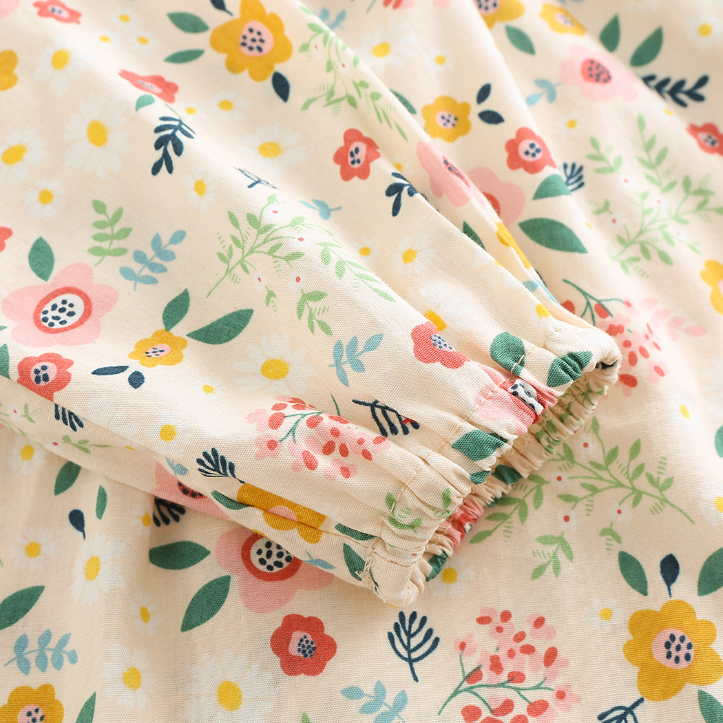 Adorable Floral Girls Shirt Spring Long Sleeve Petal Collar Blouse Clothes Infant Kids Tops Children Jackets Outwear