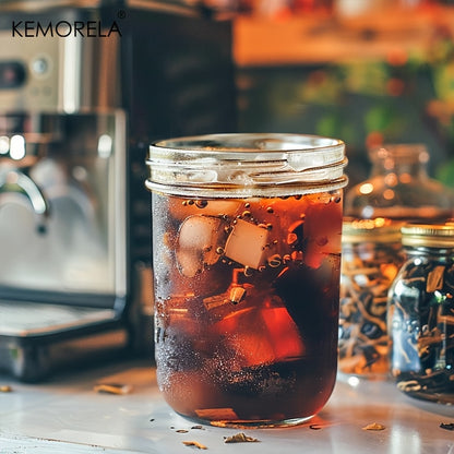 Mason Jars Set with Lids & Seal Bands, Durable Glass Canning Jars for Jam, Jelly, Honey, Coffee, Salad & Kitchen Storage