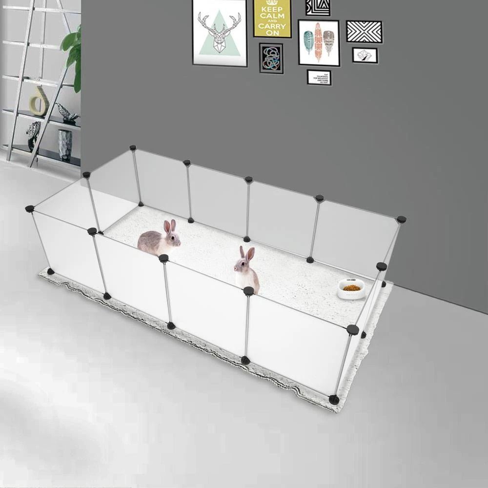Portable Pet Playpen Large Plastic Yard Fence Puppy Kennel Crate Rabbit Guinea Pig Cage Small Anima 1