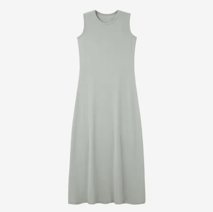 Summer Ribbed Wrap Top And A Line Dress Matching Set 7