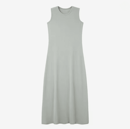 Summer Ribbed Wrap Top And A Line Dress Matching Set 7