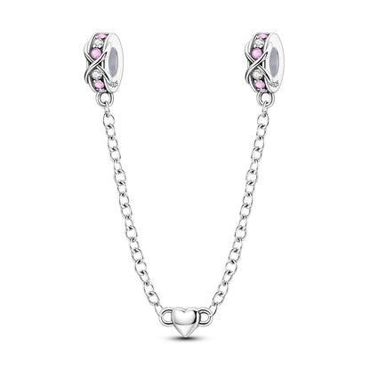 Sterling Silver Safety Chain Beads Aircraft Earth Camera Daisy Silicone Charms for Original Bracelets DIY Jewelry Women