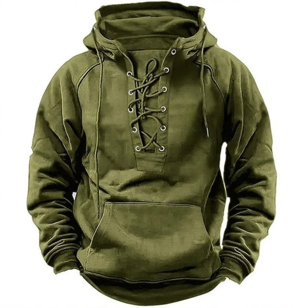 Mens Retro Hooded Casual Jacket Loose Fit Autumn Winter Outdoor 10