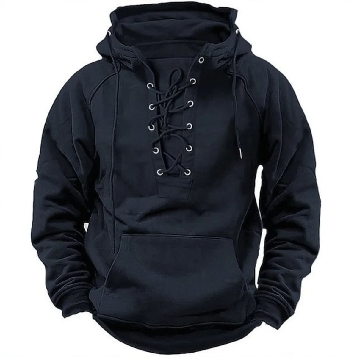 Mens Retro Hooded Casual Jacket Loose Fit Autumn Winter Outdoor 5