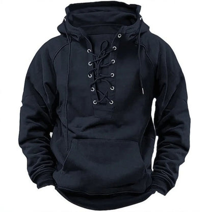 Mens Retro Hooded Casual Jacket Loose Fit Autumn Winter Outdoor 5
