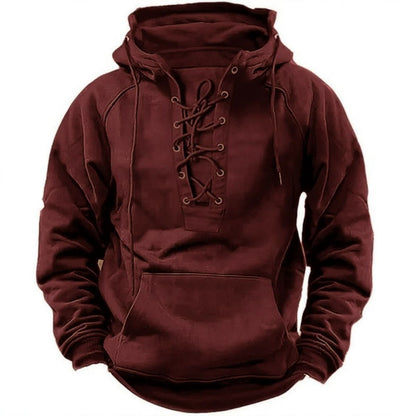 Mens Retro Hooded Casual Jacket Loose Fit Autumn Winter Outdoor 7