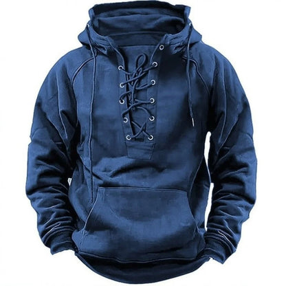 Mens Retro Hooded Casual Jacket Loose Fit Autumn Winter Outdoor 8