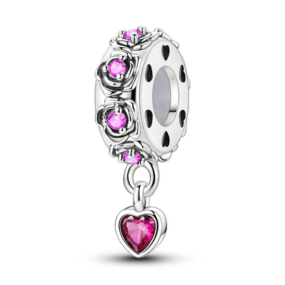 Sterling Silver Rainbow Zircon Butterfly Dragon Beads Colorful Silicone Stopper Charms Fit DIY Brac 7