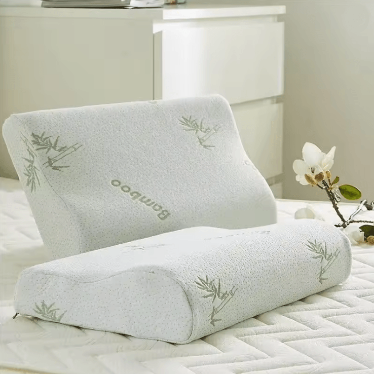 Bamboo Fiber Memory Foam Pillow for Neck Support and Relief