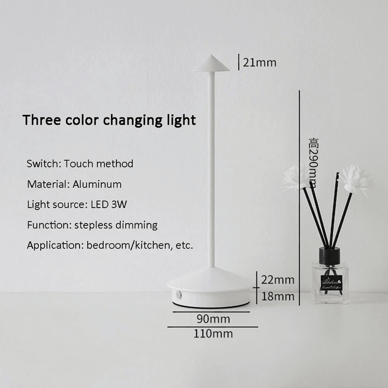 Rechargeable LED Table Lamp With Touch Sensor And Dimming Control 1