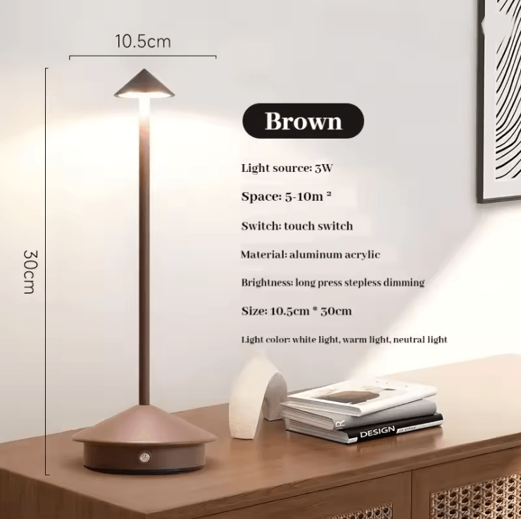 Rechargeable LED Table Lamp With Touch Sensor And Dimming Control 6
