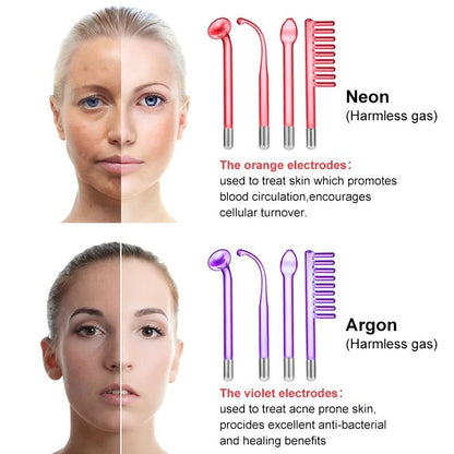 7in1 High Frequency Electrode Skin Care Wand Machine 4