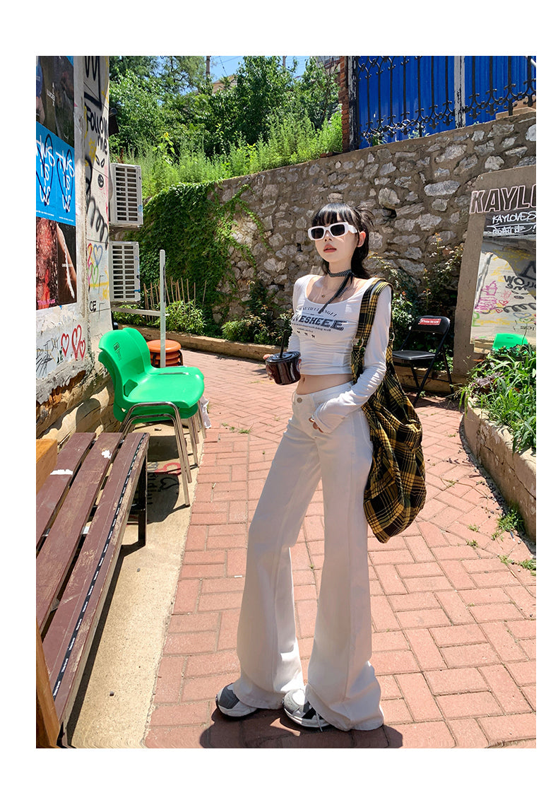 High Quality Korean Low Rise Bell Bottom Jeans Winter Women Simple Flared Pants Y2K Cowboy Skinny D 6