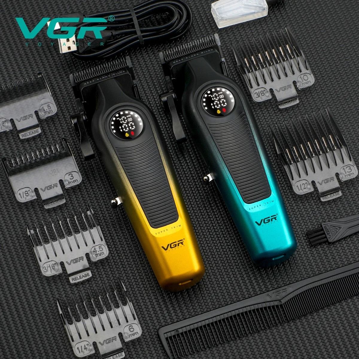 Professional Cordless Hair Clipper With Ceramic Blade And LED Display 1