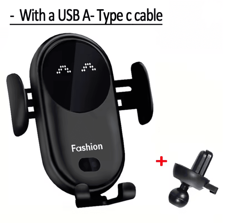 30W Fast Wireless Car Charger With Automatic Phone Mount 3