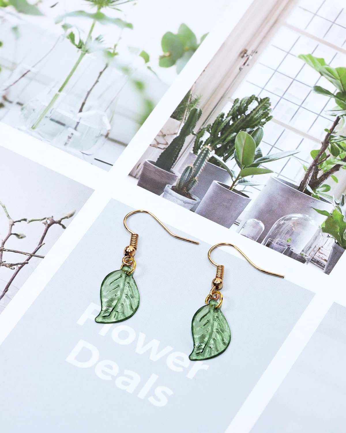 NatureInspired Green Leaf Charms Acrylic Transparent Beads For DIY Jewelry Crafting Pendants Bracel 4