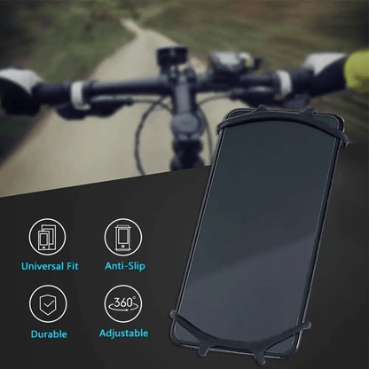 Universal Bike Phone Holder Shockproof Silicone Mount