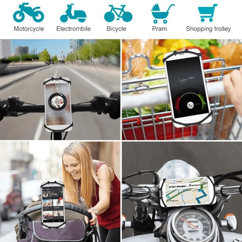 Universal Bike Phone Holder Shockproof Silicone Mount 3
