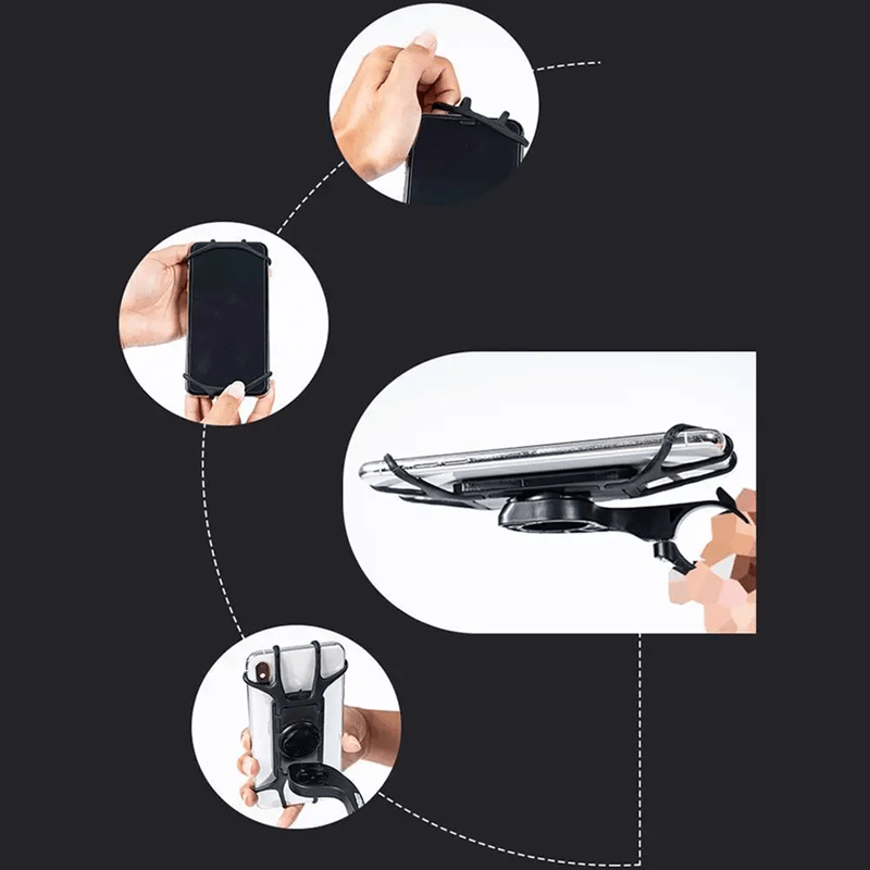 Universal Bike Phone Holder Shockproof Silicone Mount 5