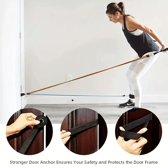 11 Piece Resistance Bands Set With Handles And Door Anchor 1