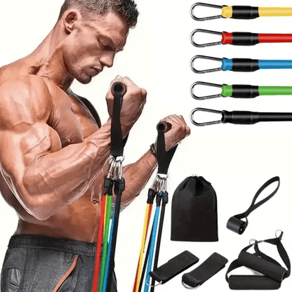 11 Piece Resistance Bands Set With Handles And Door Anchor 2